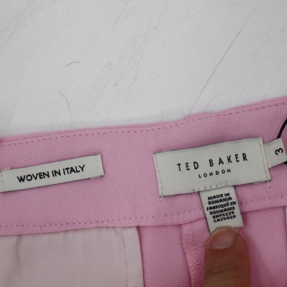 NWT Ted baker pants women's 3 MYYIAT slim trousers pleated lilac high waist - Picture 14 of 16